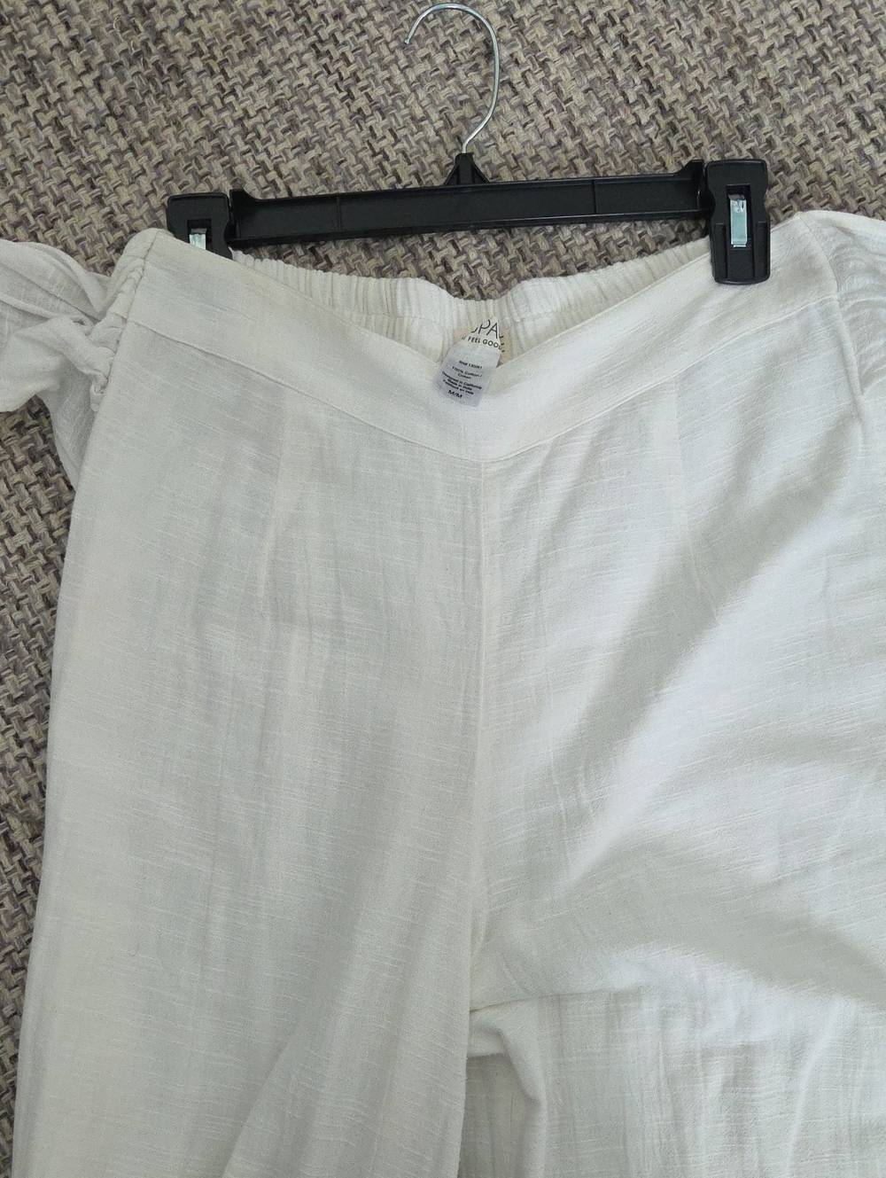 L Space White 100% Cotton Hanalei Wide Leg Resort Pants Size Medium - Picture 14 of 15